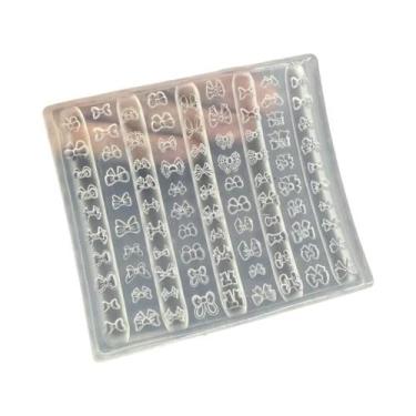 Imagem de Molde De Silicone Para Unhas Com Laço Doce, Estênceis 3D De Fita Para 