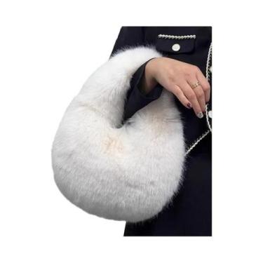 Imagem de Bolsas De Designer Femininas Em Pelúcia Macia Em Forma De Meia-Lua, Lu