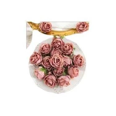 Imagem de Flores Artificiais De Rosa De Seda 100 Peças Para Decoração De Casamen