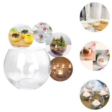 Imagem de Vaso De Vidro Castiçal Redondo Porta Vela 100ml - Rio Tijucas