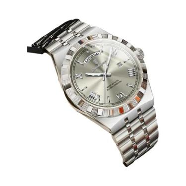 Imagem de Relógio De Quartzo Masculino Luminoso À Prova d'Água Em Aço Inoxidável