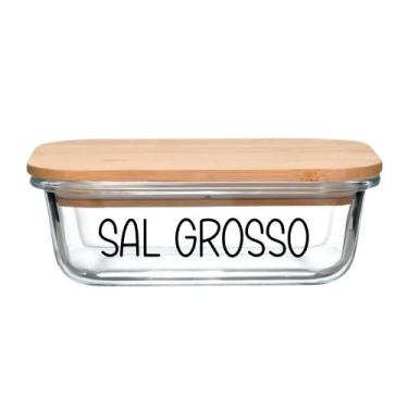 Imagem de Pote Hermético Vidro (600 ml) Sal Grosso - Casa Vitá, Sal Grosso