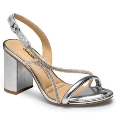 Imagem de Sandália Dakota Salto Bloco Y8763 Feminino Prata-Feminino