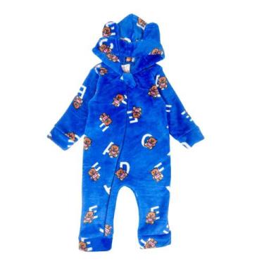 Imagem de Macacão Pelúcia Fleece Bebe Infantil Zíper Quentinho P/ Frio - AG Indu