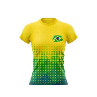 Imagem de Camisa Feminina Especial da Copa Verde e Amarela - Mar Negro P, G1
