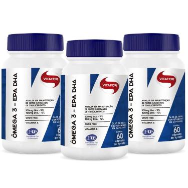Imagem de Combo 3 - Ômega 3 - 60 Cápsulas 1g - Vitafor-Unissex
