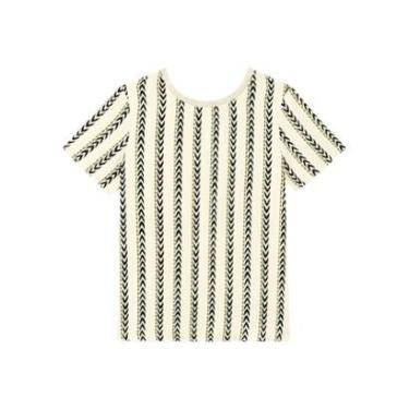 Imagem de Blusa De Mangas Curtas Estampada Em Viscose Responsável-Feminino