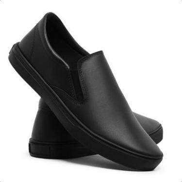 Imagem de Tênis Slip On Casual Iate Sapatênis Sem Cadarço Calce Fácil Elástico Leve Macio Confort...