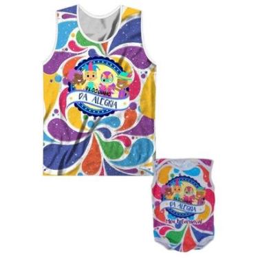 Imagem de Abadá Adulto e Body de Bebê Carnaval Festa Aniversário Bloquinho da Alegria-Unissex