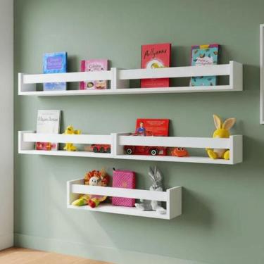 Imagem de Estantes Infantis de Livros Brinquedos Pelúcia Prateleira de Bonecos C