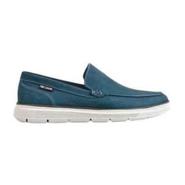 Imagem de Mocassim Casual de Couro Masculino Ferracini Prisma 7271-697E Marinho-Masculino