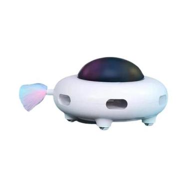 Imagem de Brinquedo Inteligente Para Gatos UFO Rotativo Com Limpeza Automática E
