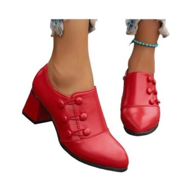 Imagem de Sapatos Femininos De Salto Alto Em Cores Sólidas Com Patchwork E Zíper