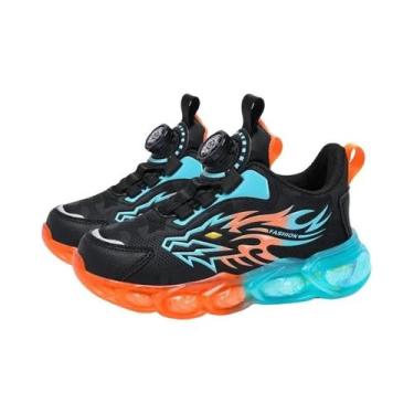 Imagem de Tênis Infantil De Couro Antiderrapante Para Meninos, Sapatos Casuais L