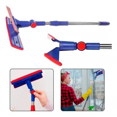 Imagem de Rodo Limpa Vidros 2 em 1  Lava e Seca Mop Duplo Com Cabo - Yeet