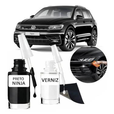 Imagem de Tinta Tira Risco Automotiva Preto Ninja VW Gol Polo Up Golf -, Tiguan