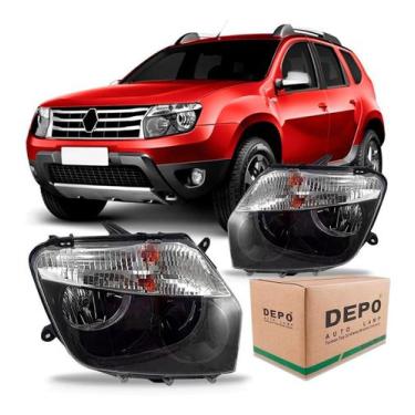 Imagem de Farol Renault Duster / 2010 A 2015  Lado Esquerdo (Motorista)  Fumê - 