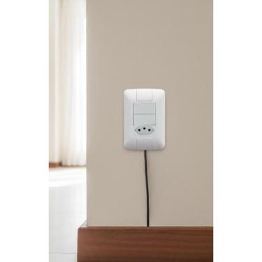 Imagem de 2x Conjunto 2 Interruptores Simples + Tomada 4x2 Branco - Congratulati