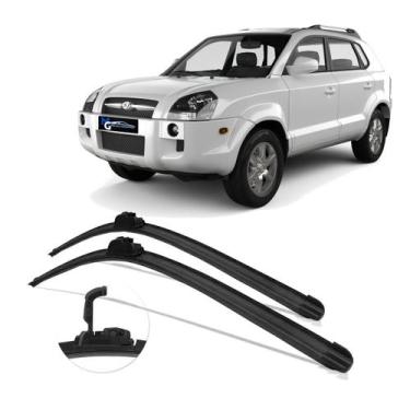 Imagem de Kit Par Palheta Limpador de Parabrisa Hyundai Tucson 2008 2009 2010 20