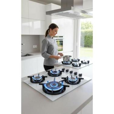 Imagem de Fogão Cooktop 4 Bocas Branco Vidro Temperado  Bivolt - Congratulations