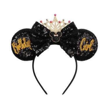 Imagem de Tiara De Orelhas De Rato Com Lantejoulas Para Meninas, Acessório De Ca