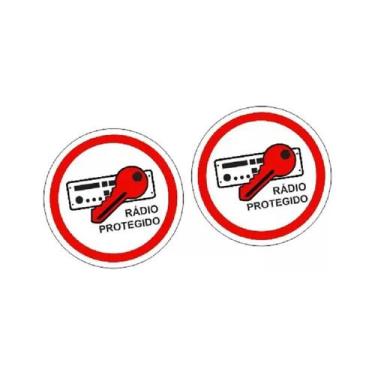 Imagem de Adesivo Rádio Protegido Vidro Interno Compatível Saveiro - SPTS