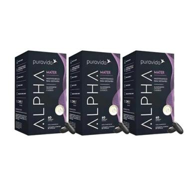 Imagem de 3x Alpha Mater Multinutrientes puravida 60 Caps - pura vida