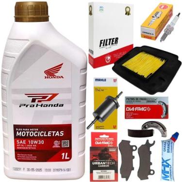 Imagem de Revisão Biz 125 18 Á 24 Óleo, Filtros, Vela, Pastilha, Lona - Metal Le