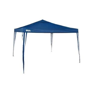 Imagem de Tenda Gazebo Alumínio Articulado Dobrável Azul 3x3m Mar Kala
