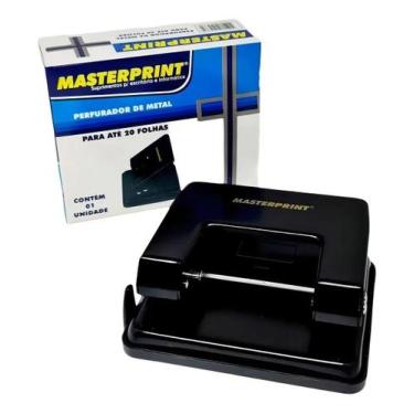 Imagem de Perfurador De Metal Até 20 Folhas Mp801 Preto MASTERPRINT