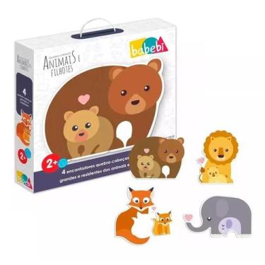Imagem de Brinquedo Educativo Quebra Cabeça Criança Animais Filhotes 6021 - BABE