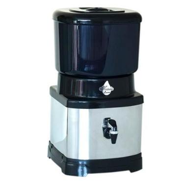 Imagem de Filtro de água com cuba de barro e suporte em Inox - 11 litros Cor:Pre