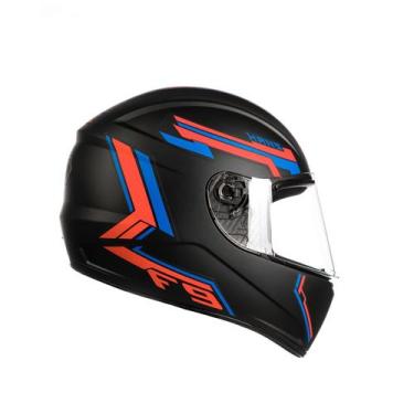 Imagem de Capacete Moto Masculino Feminino Fly F-9 Hans, Preto Fosco Vermelho, 6
