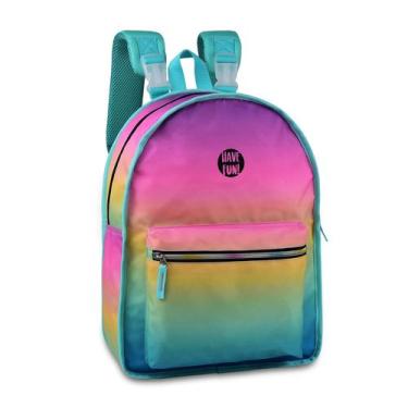 Imagem de Mochila Clio Glitter Unicórnio Arco-Íris, Verde