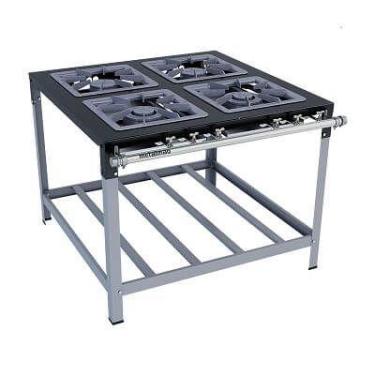 Imagem de Fogao m14 stori 40x40, p6,5 - 04 bocas de alta pressao - metalmaq