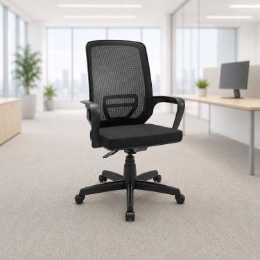 Imagem de Cadeira de Escritório Ergonômica Diretor Reclinável com Apoio de Braços Motion Preto