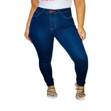 Imagem de Calça Jeans Skinny Feminina Cós alto Bordada empina bumbum - Sal E Pim