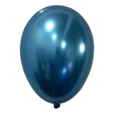 Imagem de Balão São Roque Metalizado N9 C/25un Azul