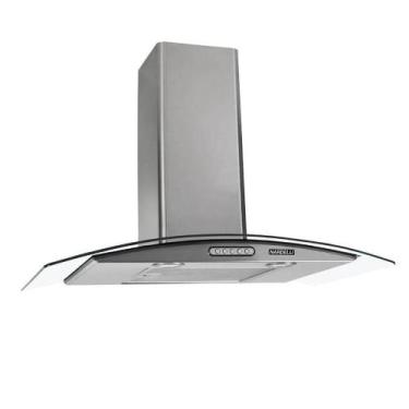 Imagem de Coifa e Depurador Parede em Inox e Vidro Curvo 75cm Duto Slim CVC75 Sl