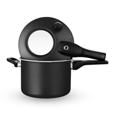 Imagem de Panela de Pressão 4,5L com Visor Superior Indução Preta MTA - 6610