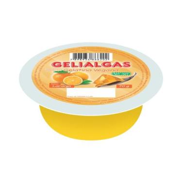 Imagem de Gelatina sabor laranja totalmente vegana gelialgas c/ 70 gr - SEM MARC