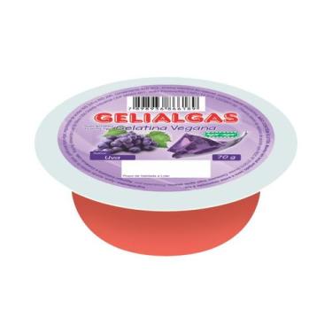 Imagem de Gelatina sabor uva totalmente vegana gelialgas c/ 70 gr - SEM MARCA