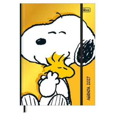 Imagem de Agenda Costurada Snoopy 2027 Dourada - Tilibra - Tendtudo