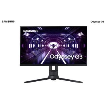 Imagem de Monitor Gamer 27 Samsung Odyssey G3 Full HD com 144Hz e 1ms, FreeSync Premium, Regulagem de Altura - LF27G35TFWLXZD