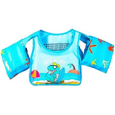 Imagem de Colete infantil de natação para crianças – Colete flutuante infantil de 10 a 25 kg para meninos e meninas, jaqueta flutuante para piscina e bebês (azul)
