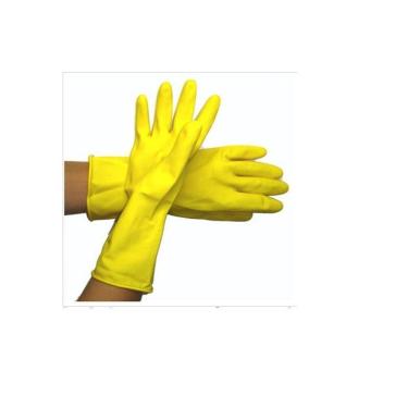 Imagem de Luva Latex Forrada Amarela T7 M CA 1555 (SANRO)