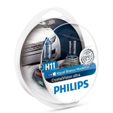 Imagem de Par Lampada Philips H11 Crystal Vision Ultra 4300k  Pingos