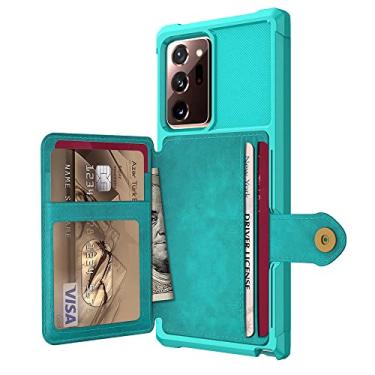 Imagem de para Samsung Galaxy Note 20 Ultra/Note 20 5G Capa de Carteira Flip de Couro PU com Porta-Fotos Capa traseira dura, verde, para Galaxy S21 Ultra