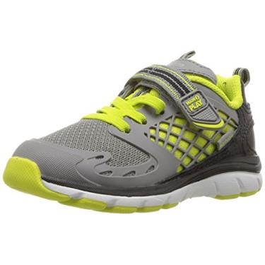 Imagem de Stride Rite T nis infantil Made 2 Play Breccen, cinza/lim o, Grey/Lime, 4.5 Wide Toddler