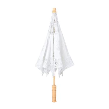 Imagem de Bordado de Renda, Vensans Feito à Mão Flor Fotografia Guarda-sol Guarda-sol Noiva Noiva(L-White)
